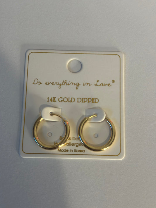14k Gold Dipped Hoop Earrings